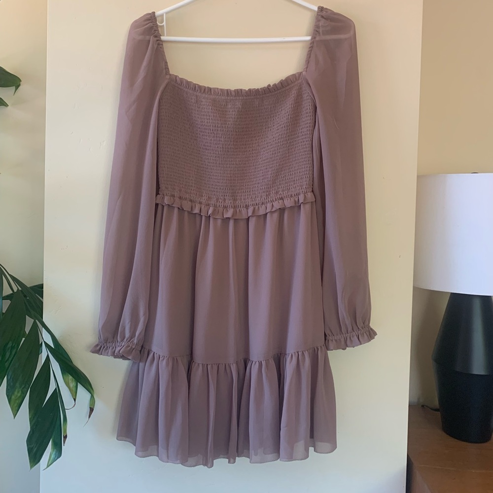Aritzia Wilfred Tempest Dress in dusty mauve